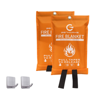 GENMARKS Emergency Fire Blanket for Home and Kitchen 2 pack.
