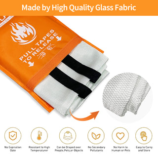 GENMARKS EMERGENCY FIRE BLANKET FOR HOME AND KITCHEN 1 PACK. - GENMARKS