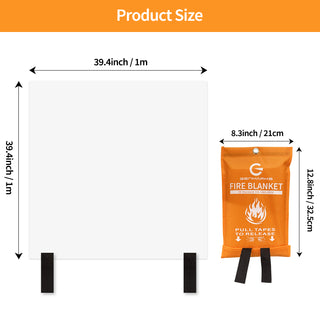 GENMARKS Emergency Fire Blanket for Home and Kitchen 2 pack.